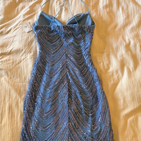 Windsor Blue Sequined Evening Dress - Picture 4 of 4